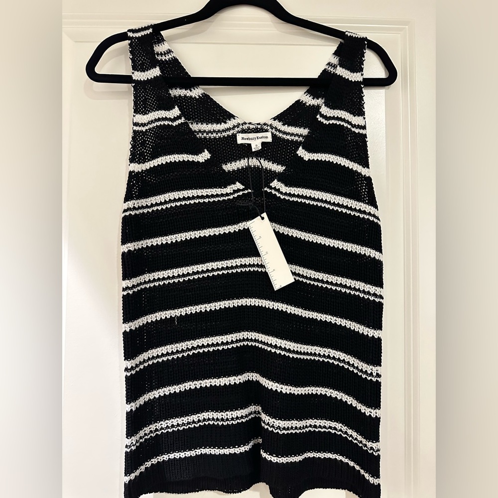 DON'T WORRY KNIT TANK TOP - BLACK SZ SM